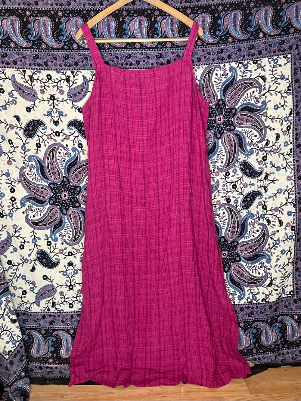 Eileen Fisher 1X Square neck linen dress NWT